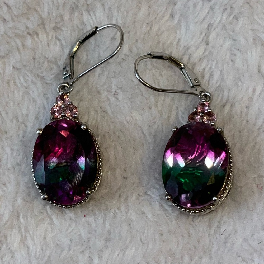 OVAL CUT WATERMELON TOURMALINE 925 STERLING SILVER